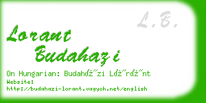 lorant budahazi business card